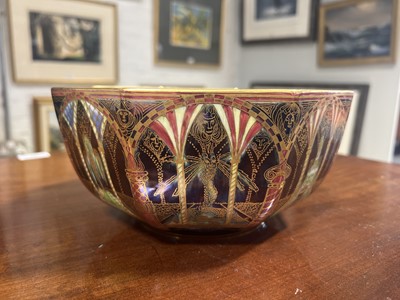 Lot 535 - Daisy Makeig-Jones for Wedgwood, a Fairyland lustre octagonal bowl