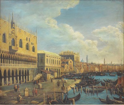 Lot 301 - Follower of Michele Marieschi, The Molo with the Doge's Palace, Venice
