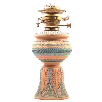 Lot 32A - Doulton Silicon ware oil lamp base