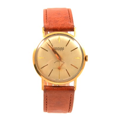 Lot 331 - CATALOGUE AMENDMENT - Three yellow metal and yellow gold gentlemens' wristwatches.