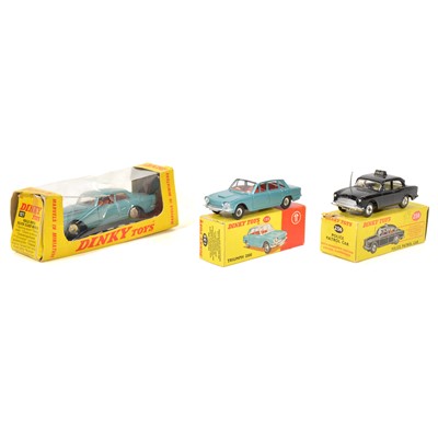 Lot 38 - Dinky Toys models, three including 256 police patrol car etc