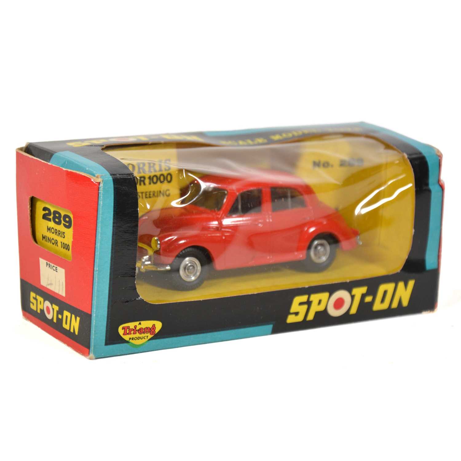 Lot 81 - Tri-ang Spot-on Toy model 289 Morris Minor 1000, red body, boxed.