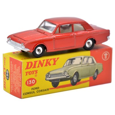 Lot 47 - Dinky Toys model 130 Ford Consul Corsair, metallic red body, spun hubs, boxed.