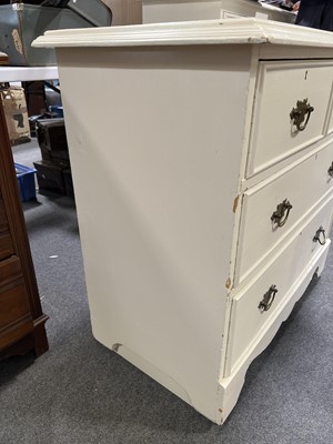 Lot 33 - Victorian painted pine chest of drawers