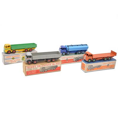 Lot 60 - Four Dinky Toys models including 504 Foden 14-ton tanker etc