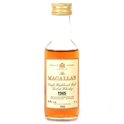 Lot 294 - Macallan 1965, single Speyside malt whisky miniature