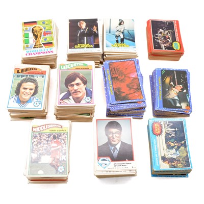 Lot 193 - Star Wars red and blue cards, Battlestar Galactica, Superman and football cards