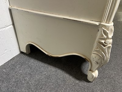 Lot 43 - Two French style armoire, white painted