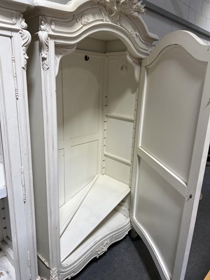 Lot 43 - Two French style armoire, white painted