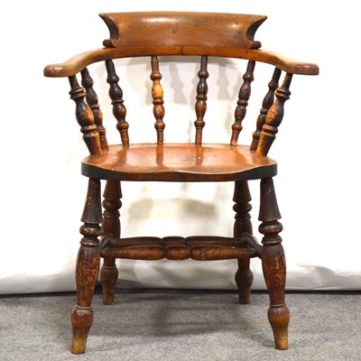 Lot 383 - Smokers bow elbow chair