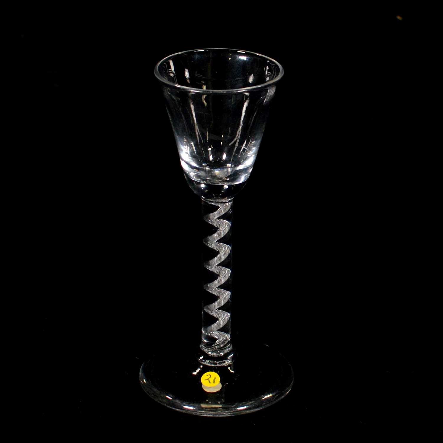 Lot 662 - Wine glass, with air-twist stem