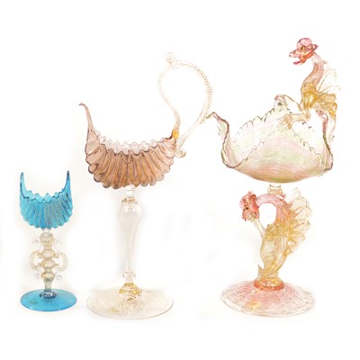 Lot 60 - Three pieces of fine Murano glass.