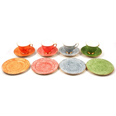 Lot 101 - A Royal Albert Gossamer harlequin teaset, and other decorative ceramics