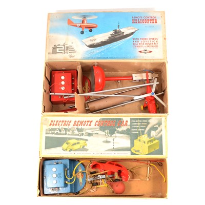 Lot 173 - A Nulli-Secundus Electric Remote Control Car and Remote Control Helicopter.