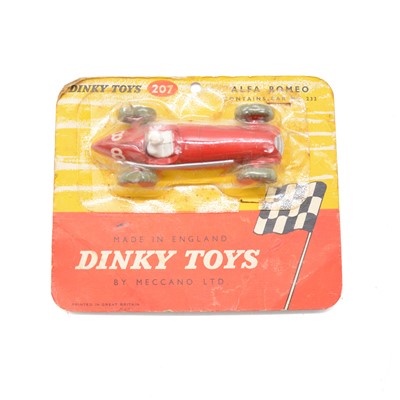 Lot 34 - Dinky 207 Alfa Romeo racing car, red body, red hubs, no.8