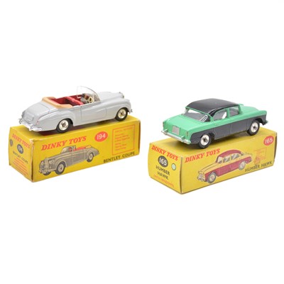 Lot 31 - Two Dinky Toys including 165 Humber Hawk and 194 Bentley Coupe