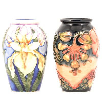 Lot 13 - Rachel Bishop and Debbie Hancock for Moorcroft - two vases, Oberon and Windrush.