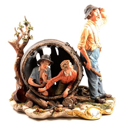 Lot 77 - Large Capodimonte group La Burla