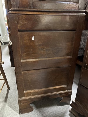 Lot 62 - Joined oak linen press, 18th Century
