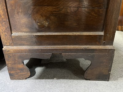 Lot 62 - Joined oak linen press, 18th Century