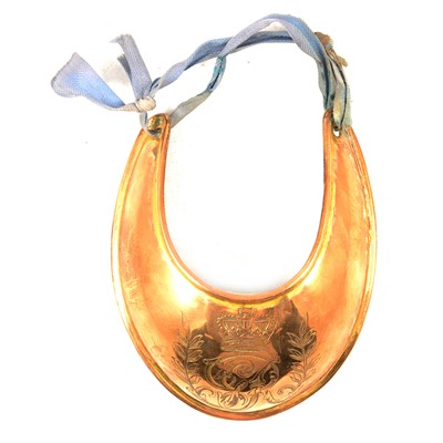 Lot 131 - George III brass gorget