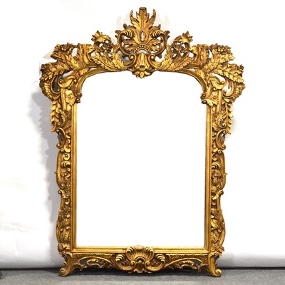 Lot 15 - Pair of French style gilt console tables and mirrors