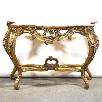 Lot 45 - Modern gilt console table