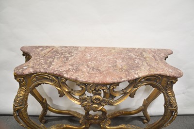 Lot 45 - Modern gilt console table