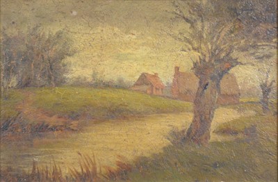 Lot 330 - English school, Victorian riverscape.