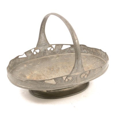 Lot 152 - Archibald Knox pewter basket.