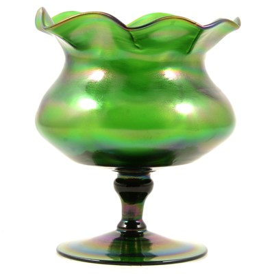 Lot 20 - Loetz style pedestal bonbon dish