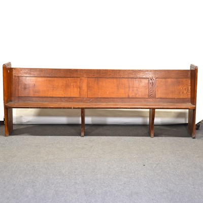 Lot 124 - 8ft oak church pew