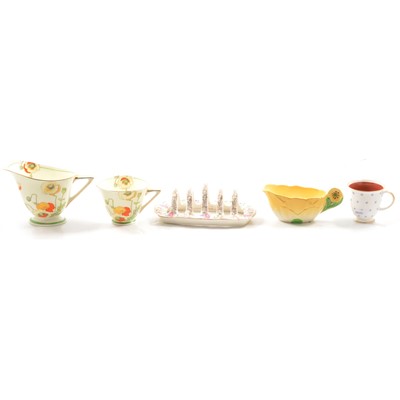 Lot 71 - Royal Doulton 'Poppy' pattern Art Deco tea service, and other wares.