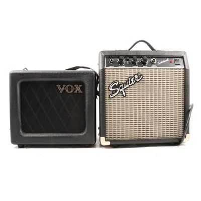 Lot 258 - Vox Mini 3 amplifier and a Fender PR357 Squier Sidekick amplifier.