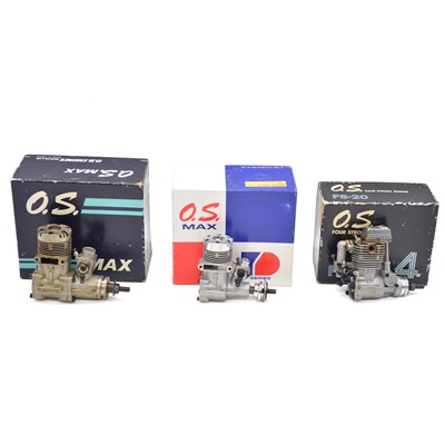 Lot 496 - Three OS aero engines