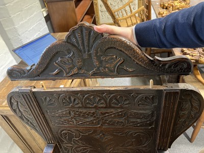 Lot 31 - Victorian oak wainscot chair