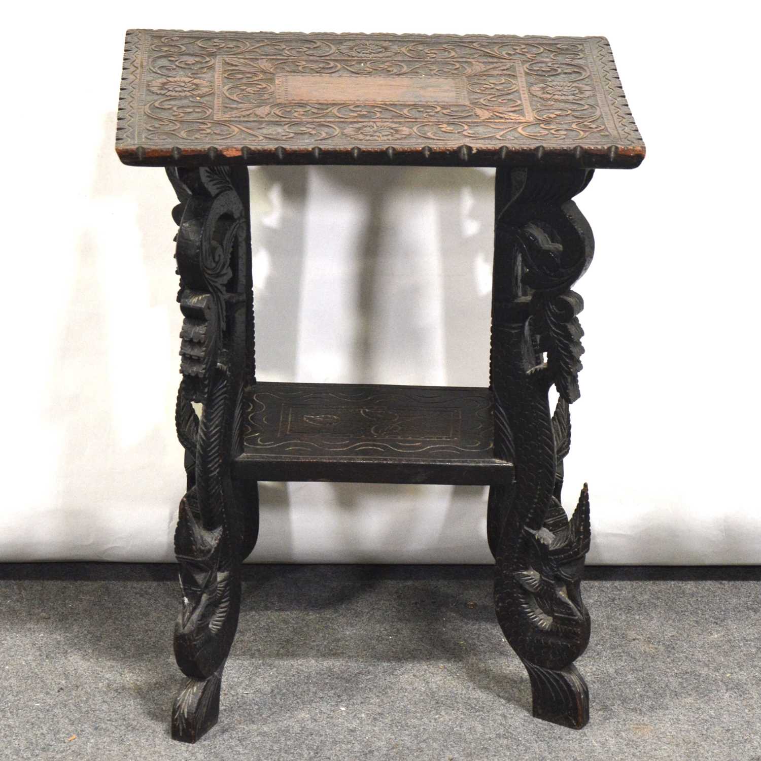 Lot 42 - Anglo-Indian carved hardwood table