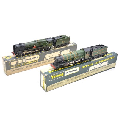 Lot 372 - Two Wrenn OO gauge steam locomotives, including Castle and rebuilt West Country