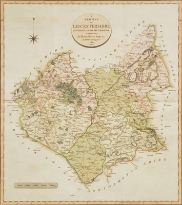 Lot 346 - John Cary, New map of Leicestershire divided...