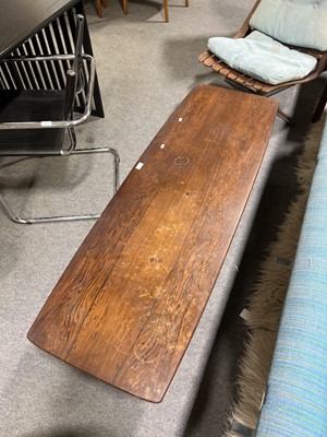 Lot 7 - 1960s rosewood and chrome metal coffee table, G Morley & Son, High Wycombe
