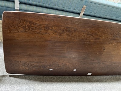 Lot 7 - 1960s rosewood and chrome metal coffee table, G Morley & Son, High Wycombe