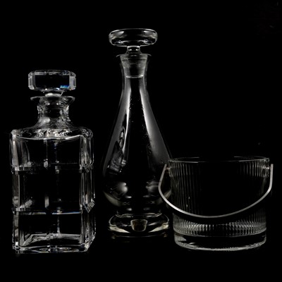 Lot 85 - Cocktail shaker, decanters, ice buckets and other items.