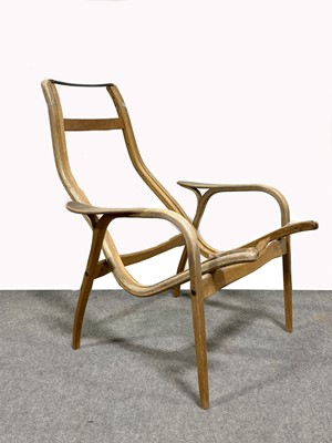 Lot 58 - Mid-century 'Lamino' easy chair frame, designed by Yngve Ekstrom for Swedese