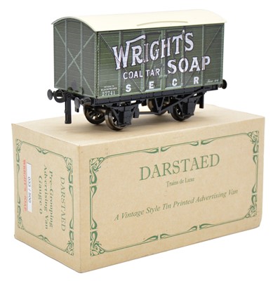 Lot 260 - Darstead O gauge model railway freight van, Wrights Coal tar Soap branding, boxed