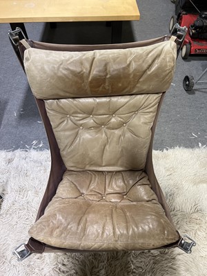 Lot 4 - A highback 'Falcon' lounge chair, 1970s, attributed to Sigurd Ressell for Vatne Mobler