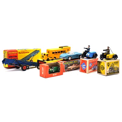 Lot 52 - Six die-cast model vehicles, including Morestone, Clifford, Budgie and others