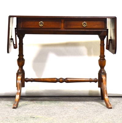 Lot 498 - Mahogany sofa table, by Haselbech Oak