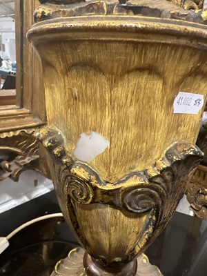 Lot 16 - Set of four gilt composition table lamps