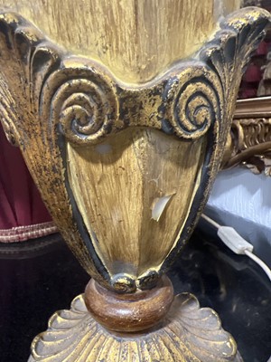 Lot 16 - Set of four gilt composition table lamps