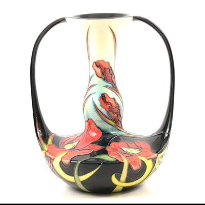 Lot 114 - Nicola Slaney for Moorcroft a vase in the Satin Flower design.